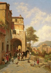 Vue de Spottorno sur la côte méditerranéenne, XIXe siècle - Jacques Carabain